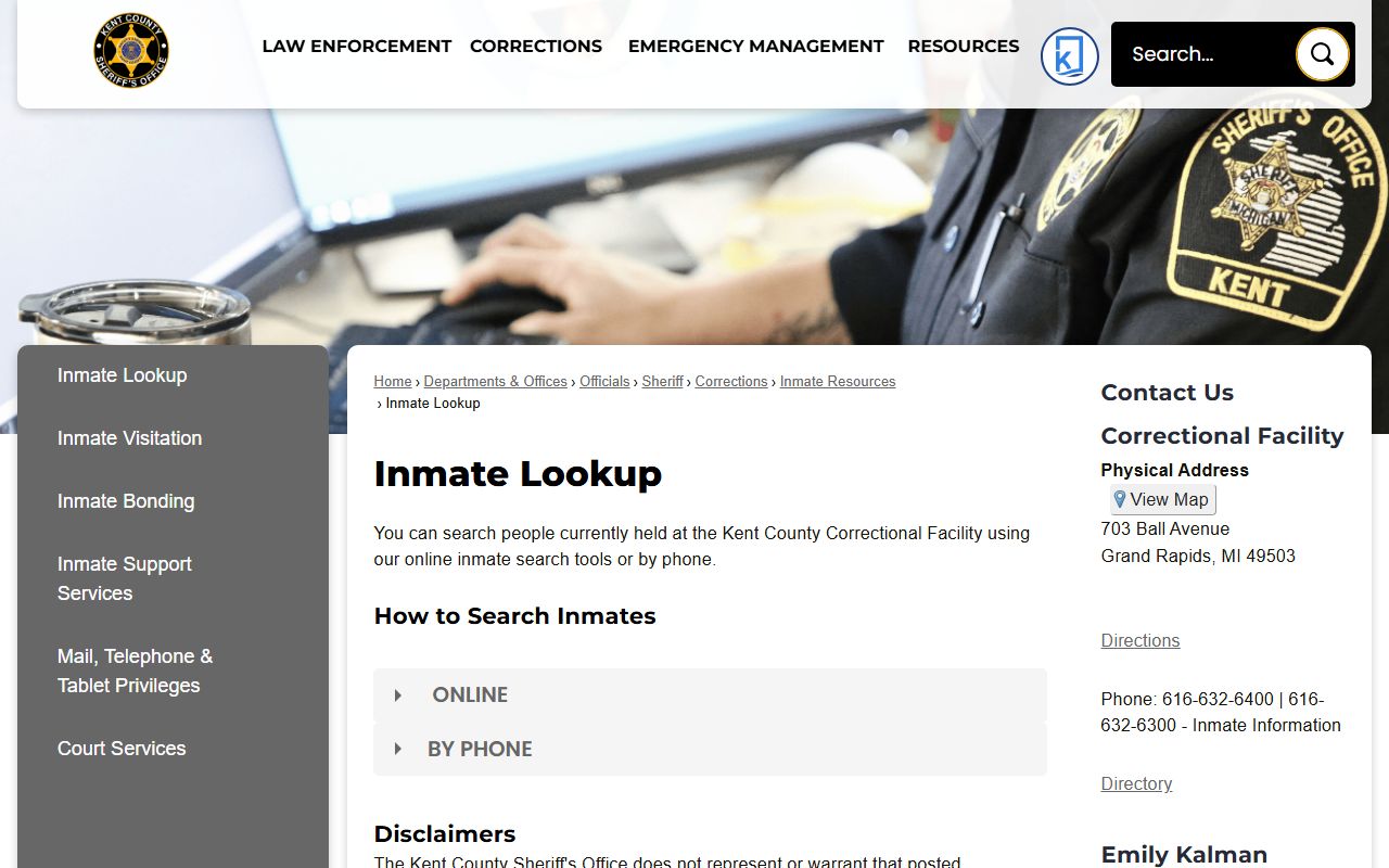 Kent County inmate lookup for Wyoming released inmates