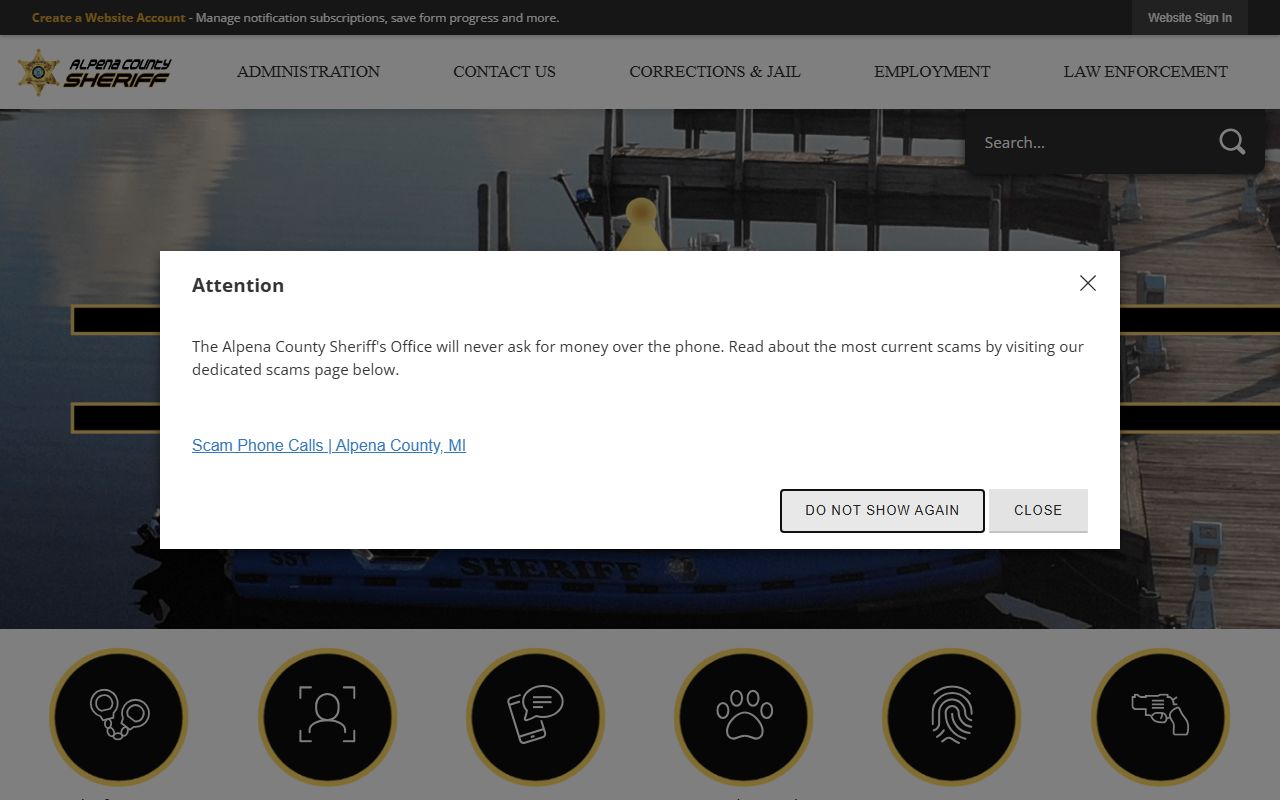 Alpena County Sheriff website for released inmates search